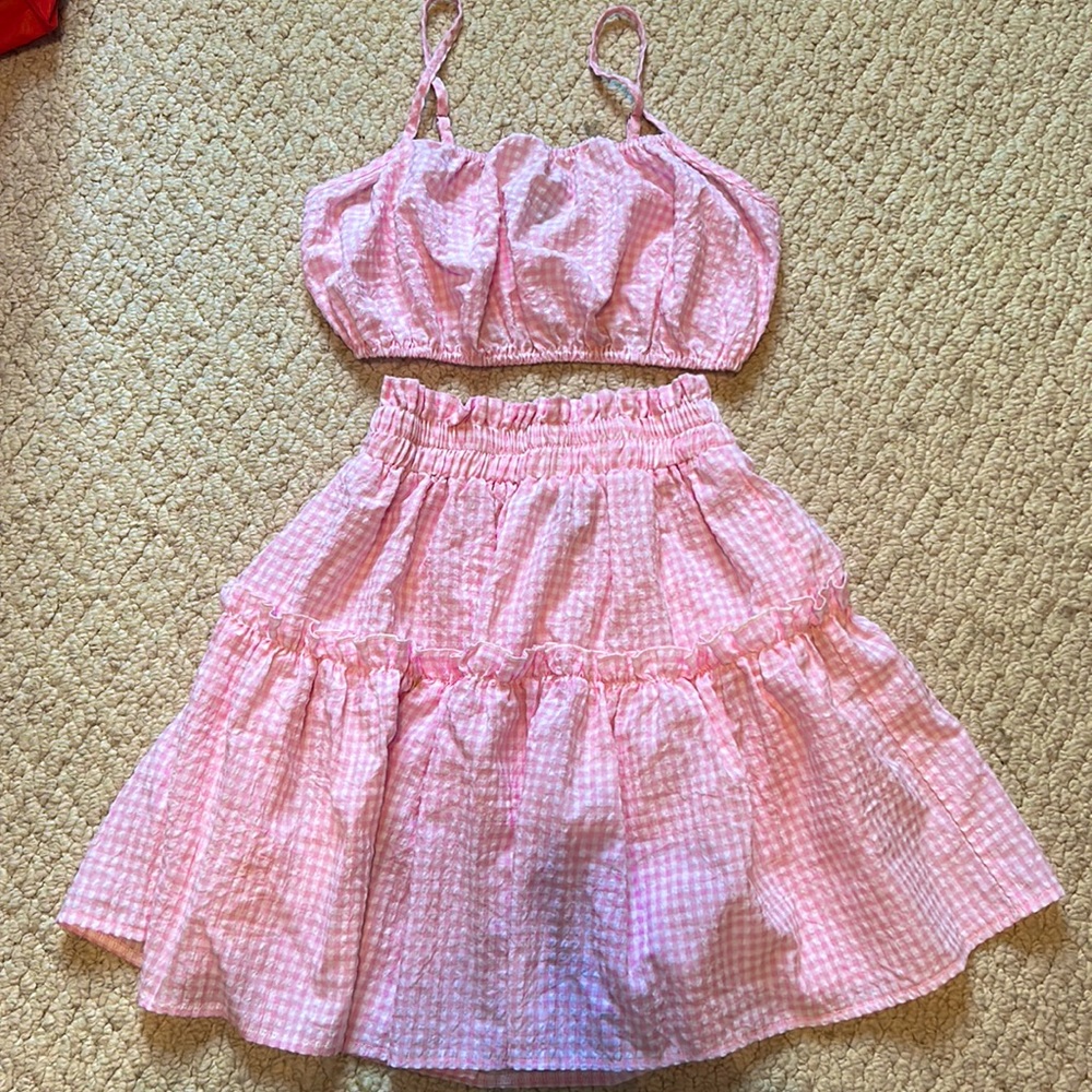 Missguided pink checkered set